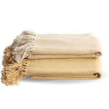 Load image into Gallery viewer, Artisanal: India: Handwoven Chevron Yellow Throw
