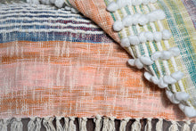 Load image into Gallery viewer, Artisanal: India: Handwoven Cotton Blend Tufts Tasseled Throw2