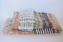 Load image into Gallery viewer, Artisanal: India: Handwoven Cotton Blend Tufts Tasseled Throw2
