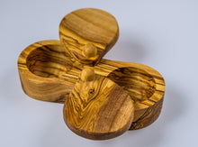 Load image into Gallery viewer, Artisanal: Tunisia: Handcrafted Olive Wood Salt and Pepper Keeper