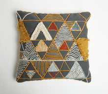 Load image into Gallery viewer, Artisanal: India: Handwoven Pillow Cover Embroidered and Textured