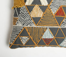 Load image into Gallery viewer, Artisanal: India: Handwoven Pillow Cover Embroidered and Textured