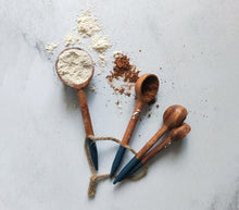 Load image into Gallery viewer, Artisanal: India: Hand Carved Neem Wood Measuring Spoons