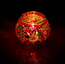 Load image into Gallery viewer, Artisanal: Turkey: Handmade Candle Holder Mosaic Flower