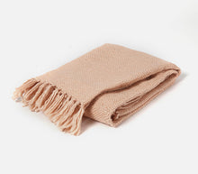 Load image into Gallery viewer, Artisanal: India: Handwoven Pastel Tasseled Throw