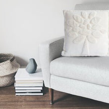 Load image into Gallery viewer, Artisanal: India: Handwoven Pillow Case White Tree of Life