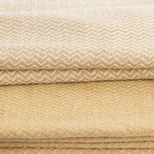 Load image into Gallery viewer, Artisanal: India:  Handwoven Chevron Yellow Throw
