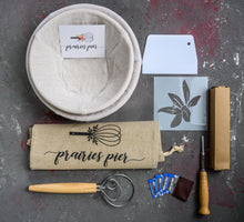 Load image into Gallery viewer, Banneton Bread Proofing Basket - Set of 2 Round Baskets, Includes Tool Set
