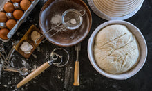 Load image into Gallery viewer, Banneton Bread Proofing Basket - Set of 2 Round Baskets, Includes Tool Set
