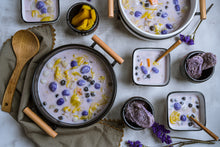 Load image into Gallery viewer, Ceramic Matte Serving Bowl with Wooden Handles
