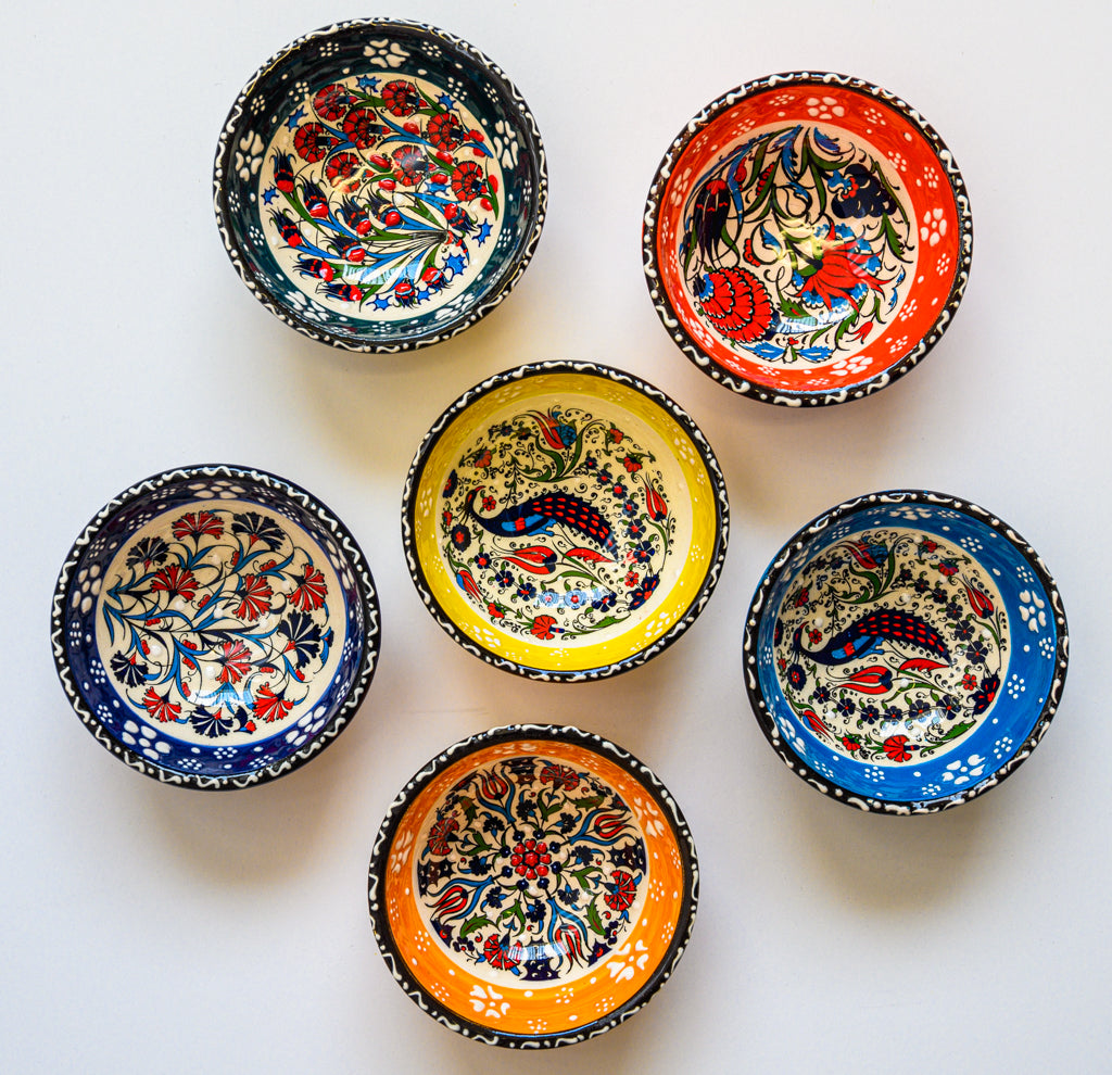 Artisanal: Turkey: Handmade Ceramic Mini Bowl Set Floral1