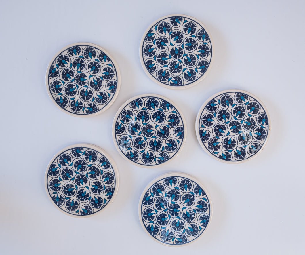 Artisanal: Turkey:  Coaster Set Blue Collection 2