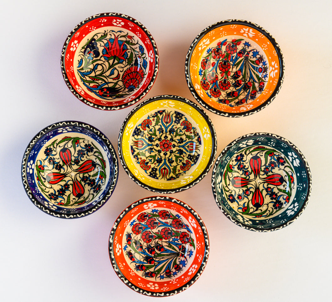 Artisanal: Turkey: Handmade Ceramic Mini Bowl Set Floral4