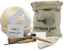 Load image into Gallery viewer, Banneton Bread Proofing Basket - Set of 2 Round Baskets, Includes Tool Set
