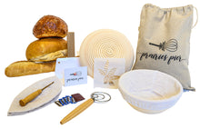 Load image into Gallery viewer, Banneton Bread Proofing Basket - Set of 2 Round Baskets, Includes Tool Set
