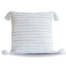 Load image into Gallery viewer, Artisanal: India:  Handwoven Pillow Case Cream Corded
